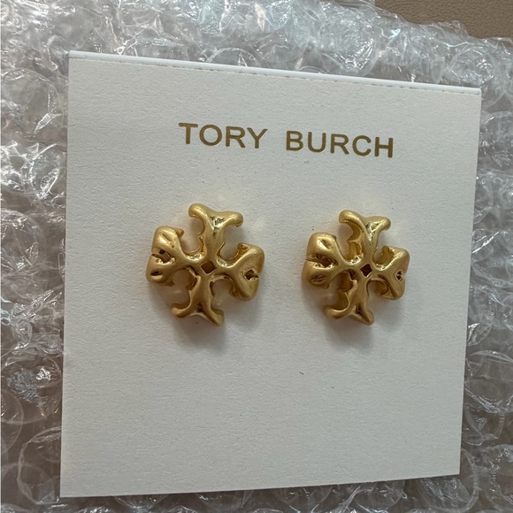 Tory Burch Roxanne T Stud Earrings - Picture 2 of 4